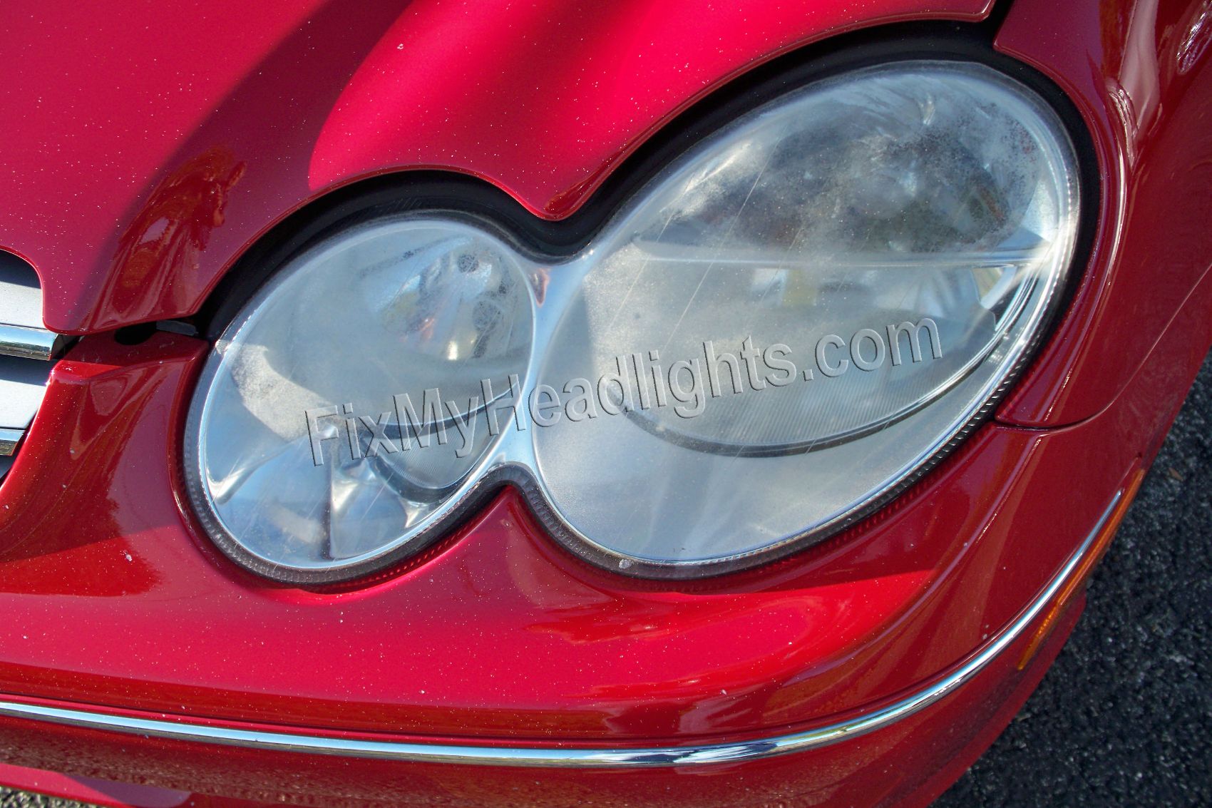 mercedes foggy headlight